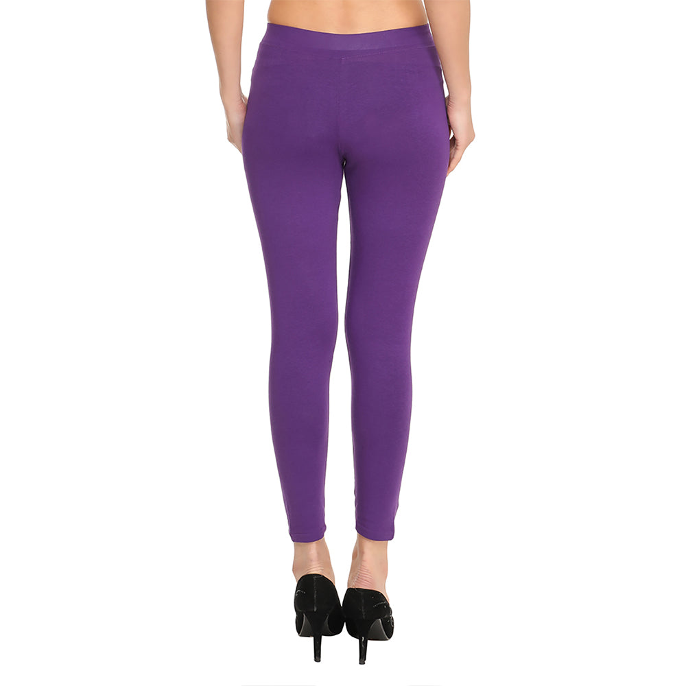 Buy Women Ankle length Purple Leggings Yoga Pants: TT Bazaar