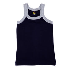 T.T. Kids Addy Gym Vest Pack Of 5 Grey-Red-Trqs-Black-Navy