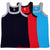 T.T. Kids Addy Gym Vest Pack Of 3 Navy-Red-Trqs