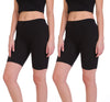 T.T. Women Cotton Spandex  Multipurpose Short Pack Of 2 Black