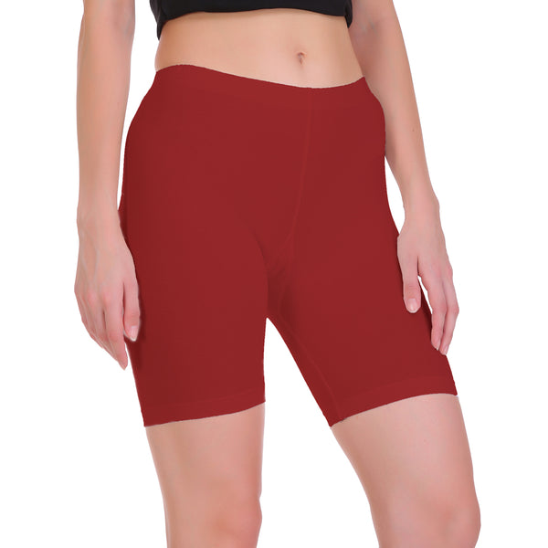 T.T. Pearl Women 100% Cotton Multipurpose Shorts Pack Of 4 Assorted