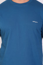 HiFlyers Men Slim Fit Solid Premium Rn Tshirts Deep Atlantic