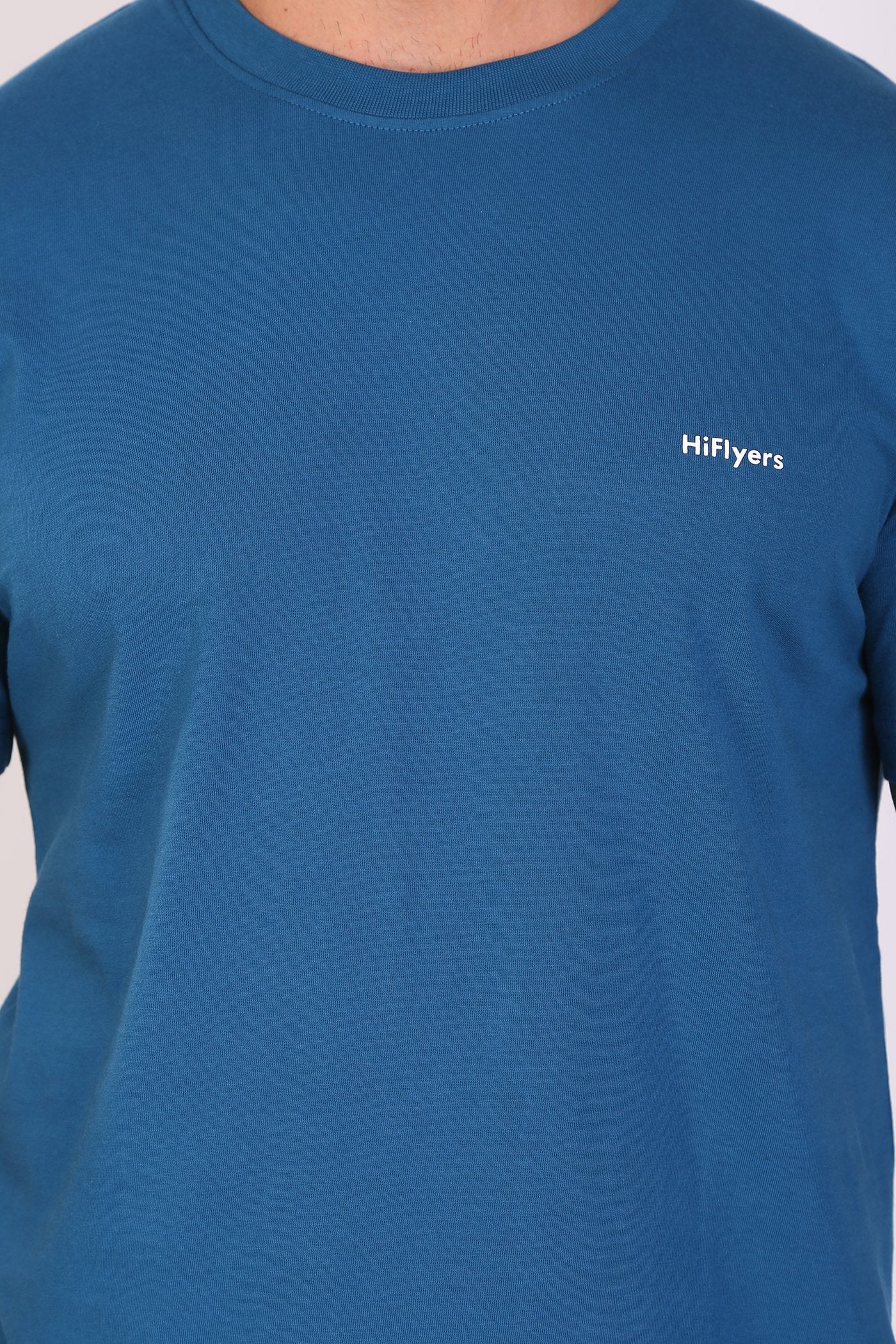 Hiflyers Men Slim Fit Solid Pack Of 2 Premium RN T-Shirt Deep Atlantic::Red