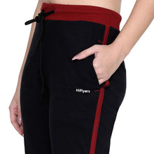 HiFlyers Women Comfort Fit Solid Cotton Trackpant Black