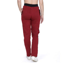 HiFlyers Women Comfort Fit Solid Cotton Trackpant Maroon