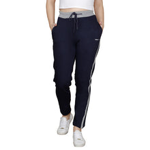 HiFlyers Women Comfort Fit Solid Cotton Trackpant Navy