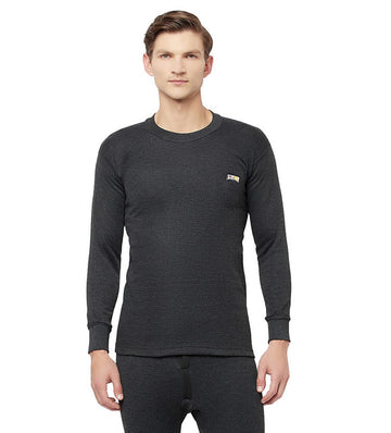 T.T. Mens Anthra Slim Fit  Solid Hotpot Thunder Thermal Top