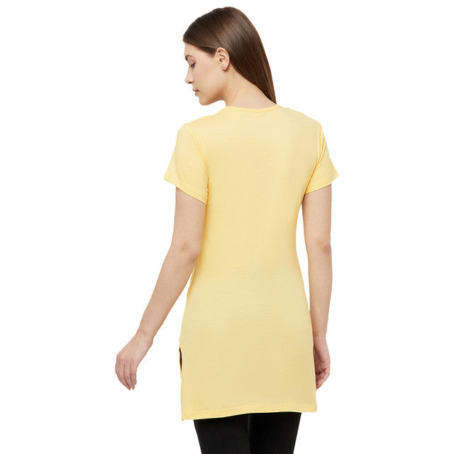 T.T. Women Yellow Regular Printed Tunic