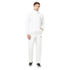 Hiflyers Mens White Regular Fit Solid Micro Polyester Fabric Tracksuit (all season)