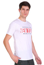 T.T. Men Slim fit Printed Round Neck T-Shirt White